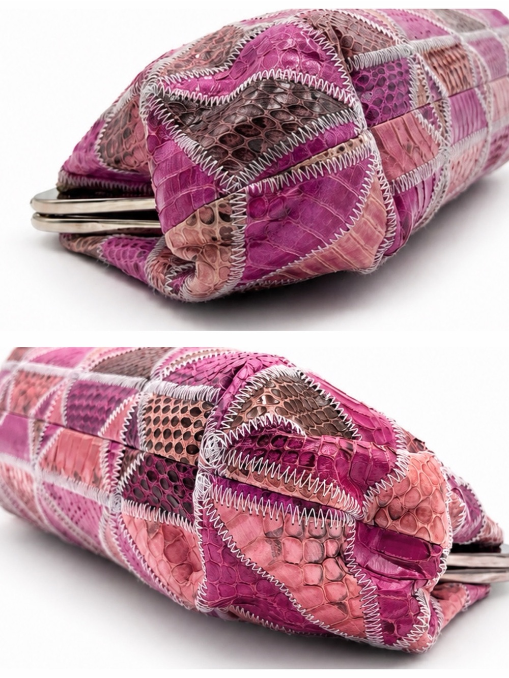 Dolce & Gabbana • Multicolor Python Style Patchwork Chain Purse/Clutch - Picture 8 of 14
